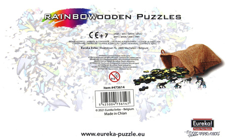 Puzzle 180 drewniane kolorowe Wilk
