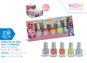 Zestaw pastelowych lakierów do paznokci 5szt. WOW00110