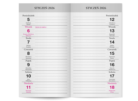 Kalendarz 2026 kieszonkowy Maxi 1szt.mix
