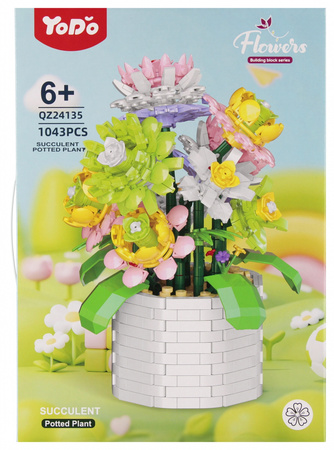 Klocki konstrukcyjne Kwiaty 1043 elementów