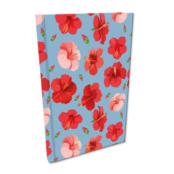 Notes A5 kratka Soft Touch Hibiskusy w jeansie