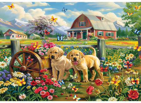 Puzzle 48 Puppy Spring by Shawna Steward 6748-6021
