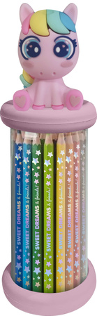 Zestaw 12 kredek Sweet Dreams z toperem 1 szt. mix kolorów KL11631