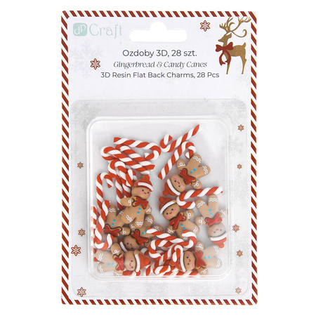Ozdoby 3D Gingerbread & Candy Canes 28szt.