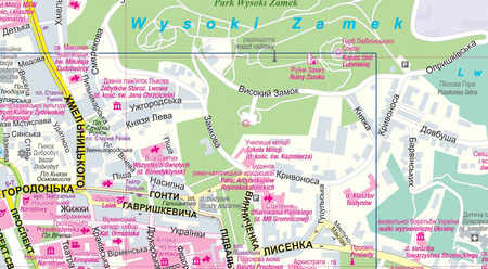 Ukraina Zachodnia 1:500 000 Lwów 1:10 000 mapa samochodowa laminat 2020