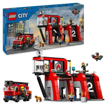 Lego City Remiza strażacka z wozem strażackim 60414