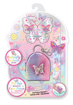Zestaw słuchawki+portfelik+bransoletka Motylek
