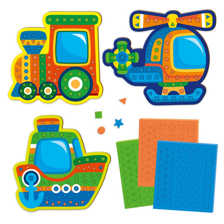 Zestaw kreatywny miękka Mozaika Transport RK8010-10