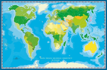 Podkładka Mapa dwustronna Świata Młodego Odkrywcy Artglob
