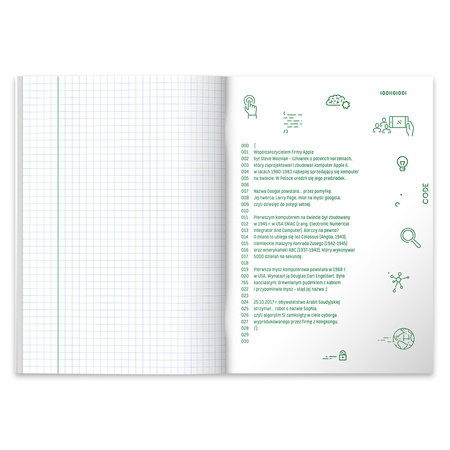 Paczka zeszyt A5 Eco PP Informatyka 60k kratka 5 szt.