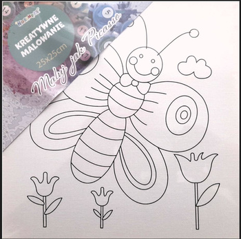 Obrazy do malowania Motylek  25cmx25cm