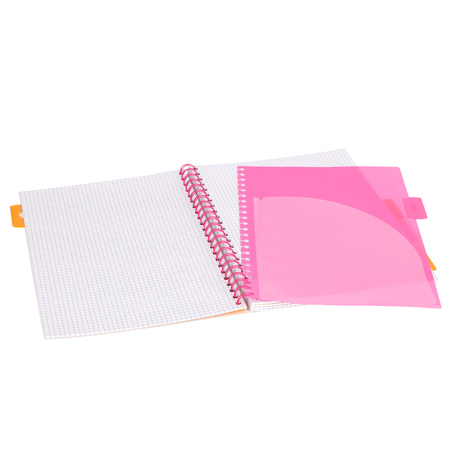 Kołozeszyt Strigo A4 Project Book Kwiaty granatowy kratka