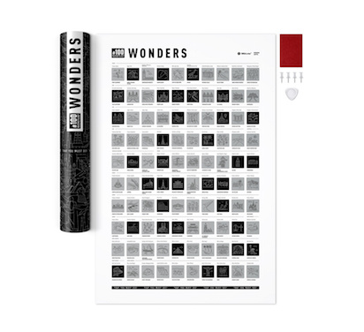 Mapa zdrapka 100 bucketlist wonders edition