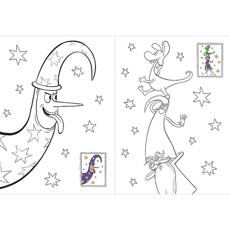 Smok Diplodok. Kolorowanka z naklejkami