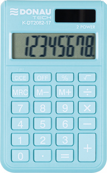 Kalkulator kieszonkowy DONAU TECH 97x60x10 mm jasnoniebieski