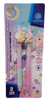 Długopis automatyczny wymazywalny z gumowym uchwytem Astrapen Unicorn 2 szt.
