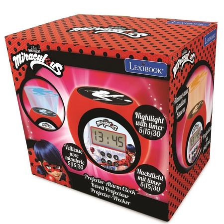 Budzik cyfrowy Miraculous z projektorem i timerem RL977MI
