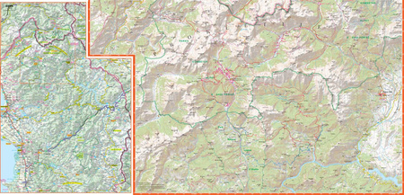 Prokletije Durmitor Albanian & Montenegro Alps trekking map 1:65 000 laminat 2024