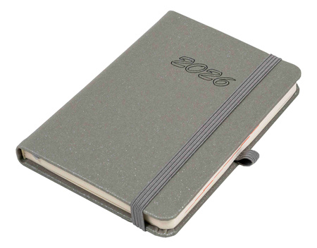 Kalendarz 2026 Techno A6 tygodniowy szary