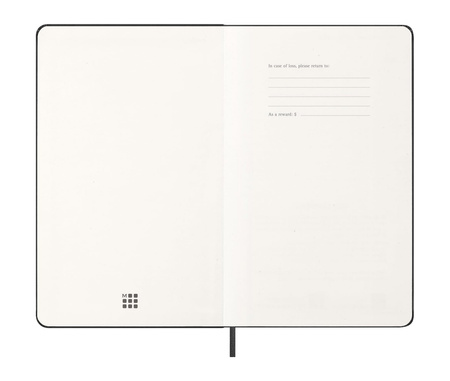 Kalendarz 2026 12M Moleskine L tygodniowy twarda oprawa czarny 13x21cm