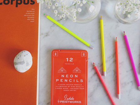 Kredki ołówkowe neon Printworks 12 kolorów