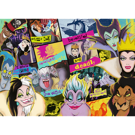 Puzzle 1000 drewniane Zlot złoczyńców Disney Villains 20167