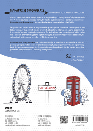 Język angielski gramatyczne drogowskazy graficzne karty pracy dla klas 7-8
