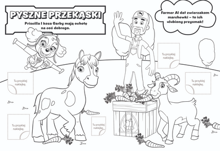 Pieski na farmie. Psi Patrol. Wzory i Kolory