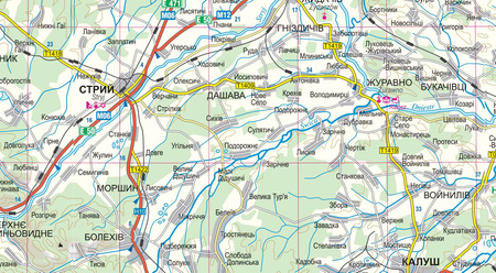 Ukraina Zachodnia 1:500 000 Lwów 1:10 000 mapa samochodowa laminat 2020