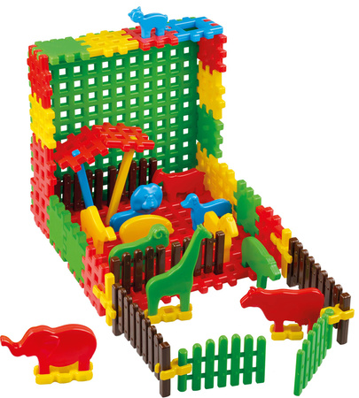 Klocki konstrukcyjne Zwierzyniec 50 elementów