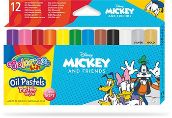Pastele olejne trójkątne Colorino Kids Mickey 12 kolorów