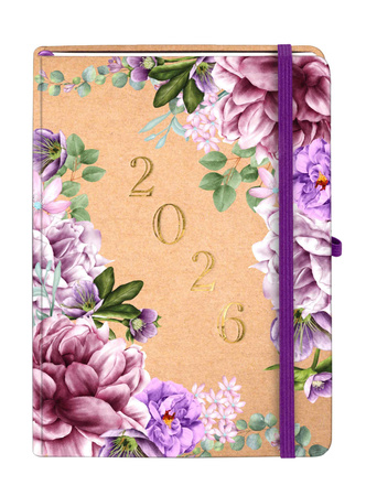 Kalendarz 2026 Kraft A5 TNS Lilie