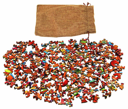 Puzzle 138 drewniane kolorowe Tygrys