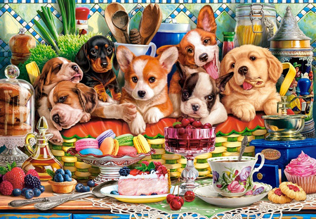 Puzzle 1000 Puppies Dessert C-105335-2