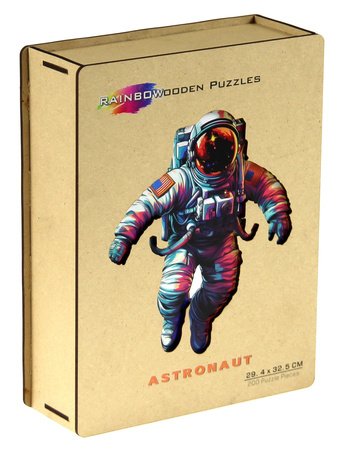 Puzzle 200 drewniane kolorowe Astronauta