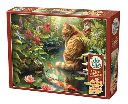 Puzzle 275 XL Ryby Koi kot i krasnal