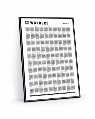 Mapa zdrapka 100 bucketlist wonders edition