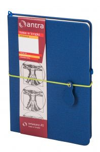 Notes renesans A5 kropki granatowy bl