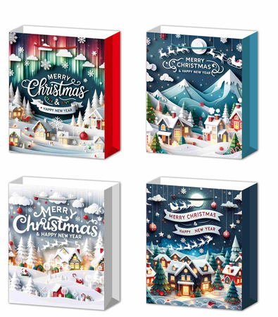 Torebki prezentowe BN 12 sztuk mix wzorów WK 22562 M