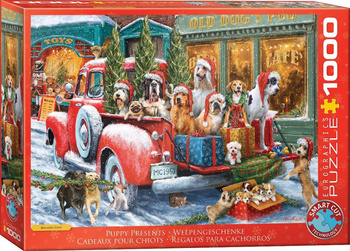 Puzzle 1000 Dogs on Truck by Ali Corti 6000-5993