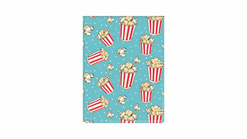 Okładka na dokumenty ucznia pion z nadrukiem popcorn