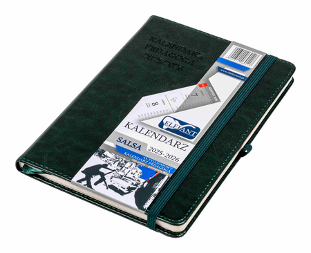 Kalendarz Pedagoga 2025/2026 Salsa A5 tygodniowy zielony