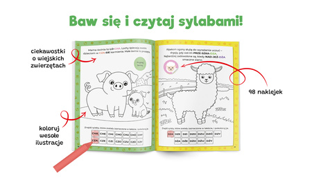 Na wsi. Kolorowanka sylabowa. Kapitan Nauka