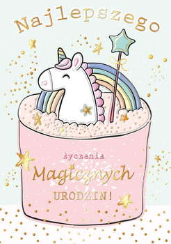 Karnet A5 Miętowy Jednorożec