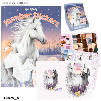 Zestaw z naklejkami Number Sticker Miss Melody 13879A