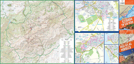 High Atlas Morocco trekking map 1:100 000 laminat 2024