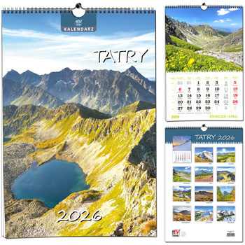 Kalendarz 2026 B3 7 planszowy Tatry