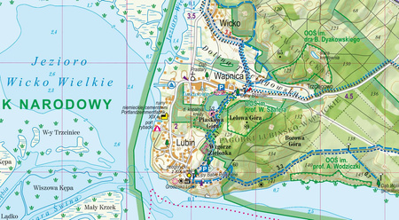 Wyspa Wolin 1:50 000 Woliński Park Narodowy mapa turystyczna laminat 2024