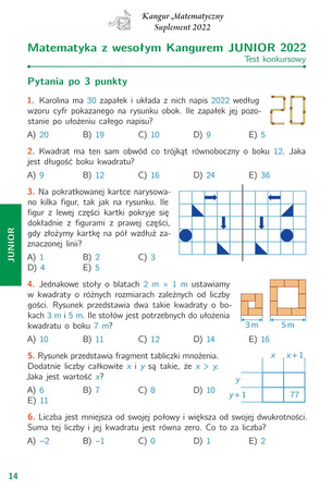 Matematyka z wesołym kangurem 2022 Kangur 7