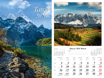 Kalendarz 2026 ścienny 13-k Tatry